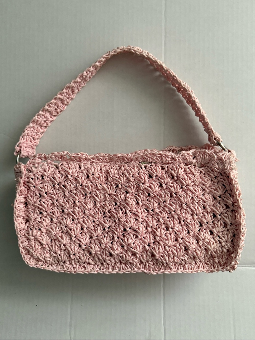 Urban Outfitters Pink Crochet Shoulder Bag